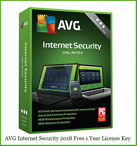 AVG Internet Security 2018 License Key 100% Free 1 Year