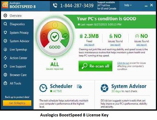 Auslogics BoostSpeed 8 License Key