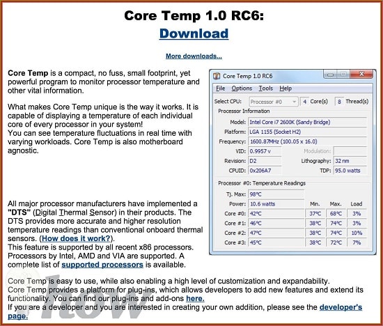 Core Temp gpu monitor 2019