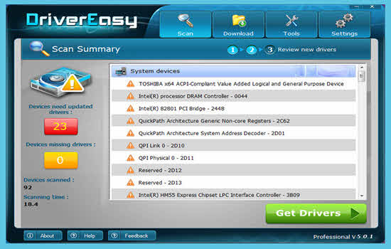Driver Easy (A Popular Driver Update Utility)
