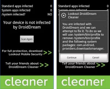 DroidDream Malware Cleaner for android