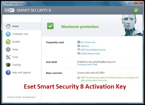 ESET Smart Security 8 Activation Key