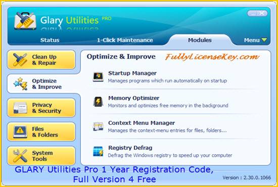GLARY Utilities Pro Registration Code