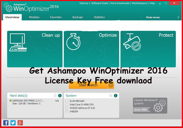 get ashampoo-winoptimizer 2016 license key free