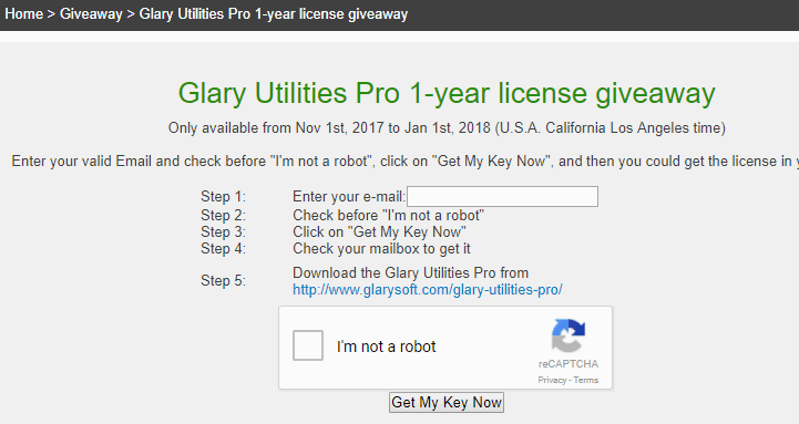 glary disk cleaner license key