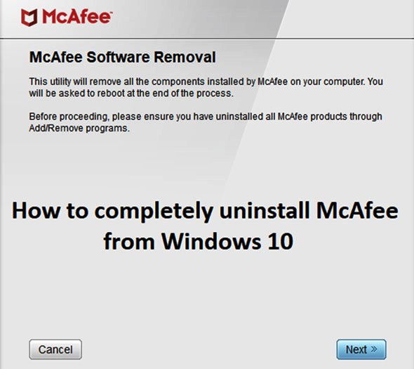 How to Remove McAfee Antivirus from Windows 10 Completely