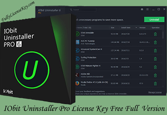 Free Serial Key For Iobit Uninstaller Pro