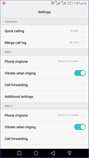 Ringtone Setting