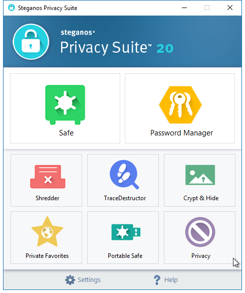 Steganos Safe 20 key features