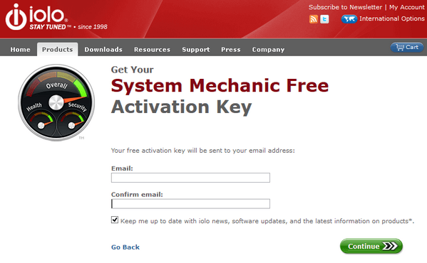 System Mechanic Free activation key