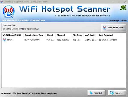 WiFi Hotspot Scanner