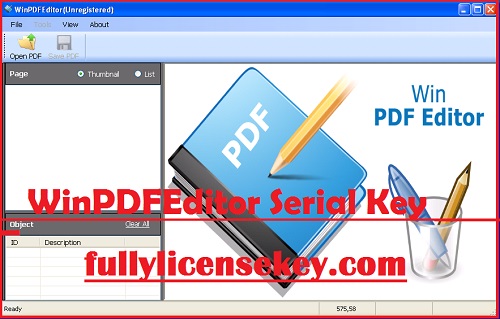 WinPDFEditor Serial Key Free