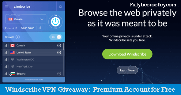 Windscribe Free Premium Account 2019
