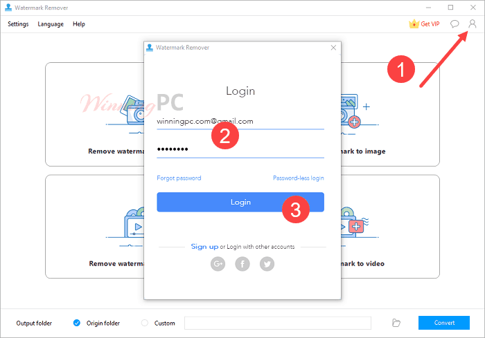 apowersoft watermark remover login account