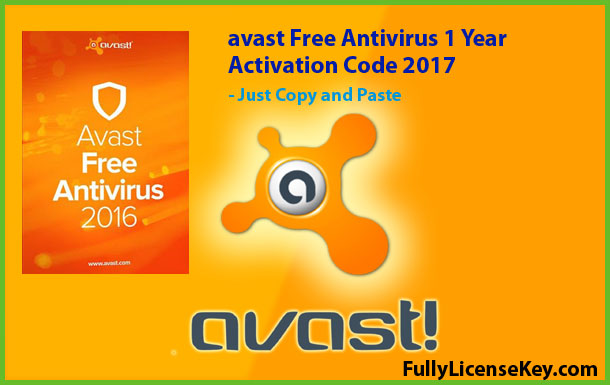 Avast antivirus serial key for 1 year 1