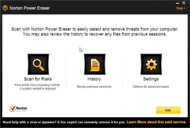 remove adware from pc with Norton Power Eraser
