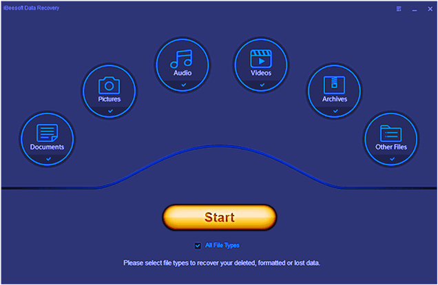 select file type from list