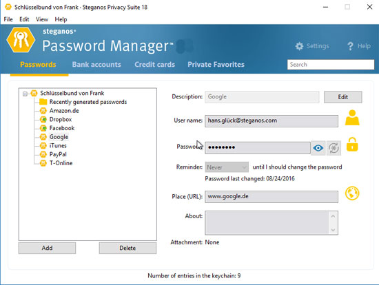 steganos password manager Full-Version